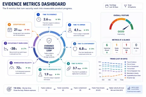 Evidence metrics dashboard diagram